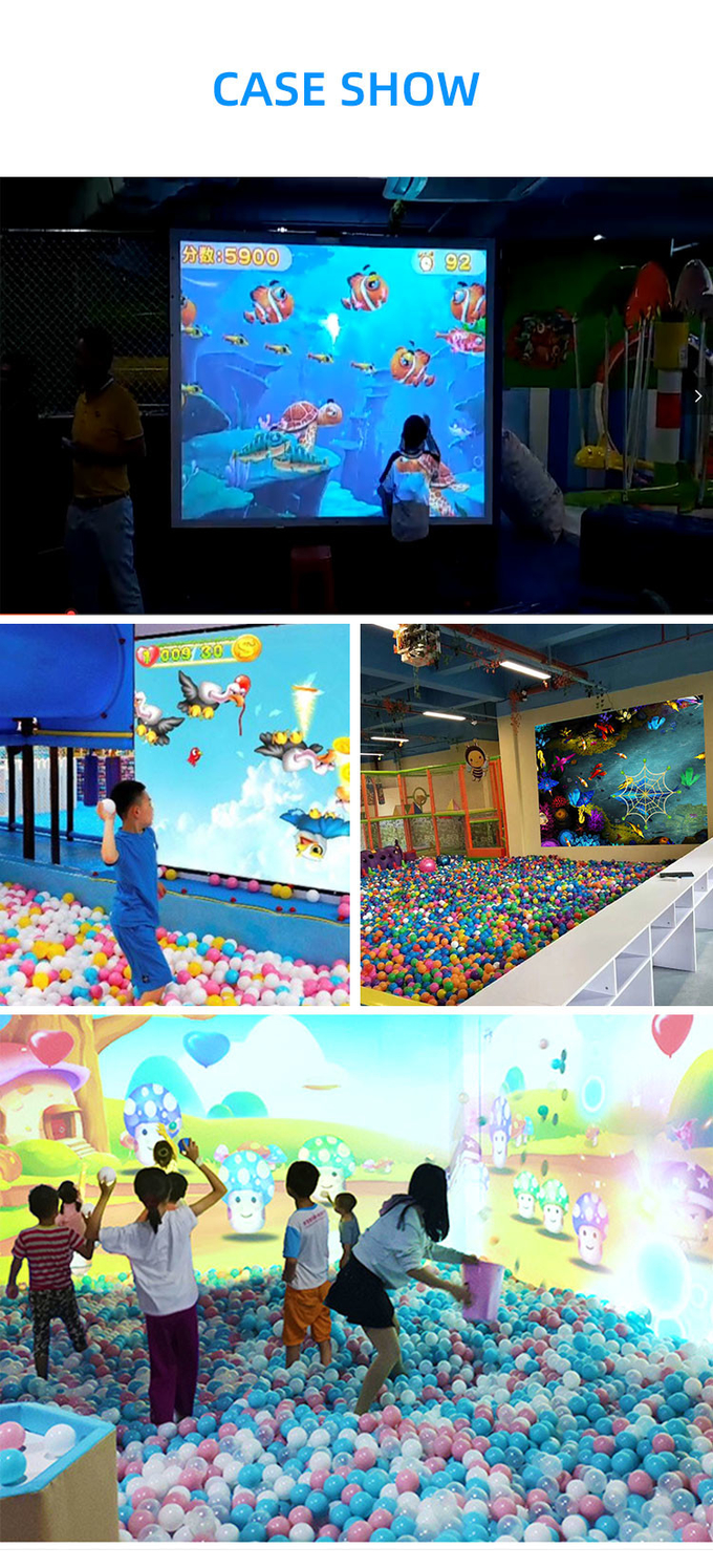 Gioco di palla interattivo 3D per bambini Parco giochi interni Giochi di proiezione di pareti su grandi piani 7