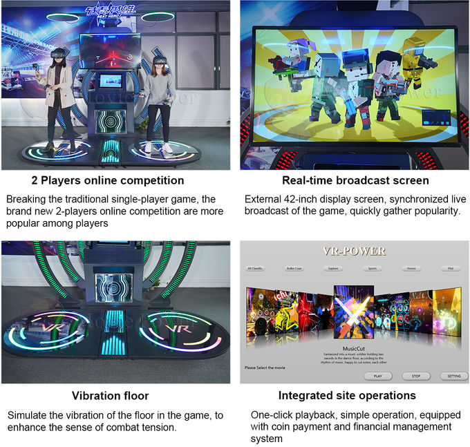 Gioco di formazione di ballo di musica di volo VR di Arcade Machine Interactive Full Motion del simulatore di musica 4